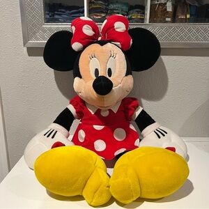 Disney Store Minnie Mouse Stuffed Plush Jumbo Doll 24 Inches Tall Polka Dot Toy